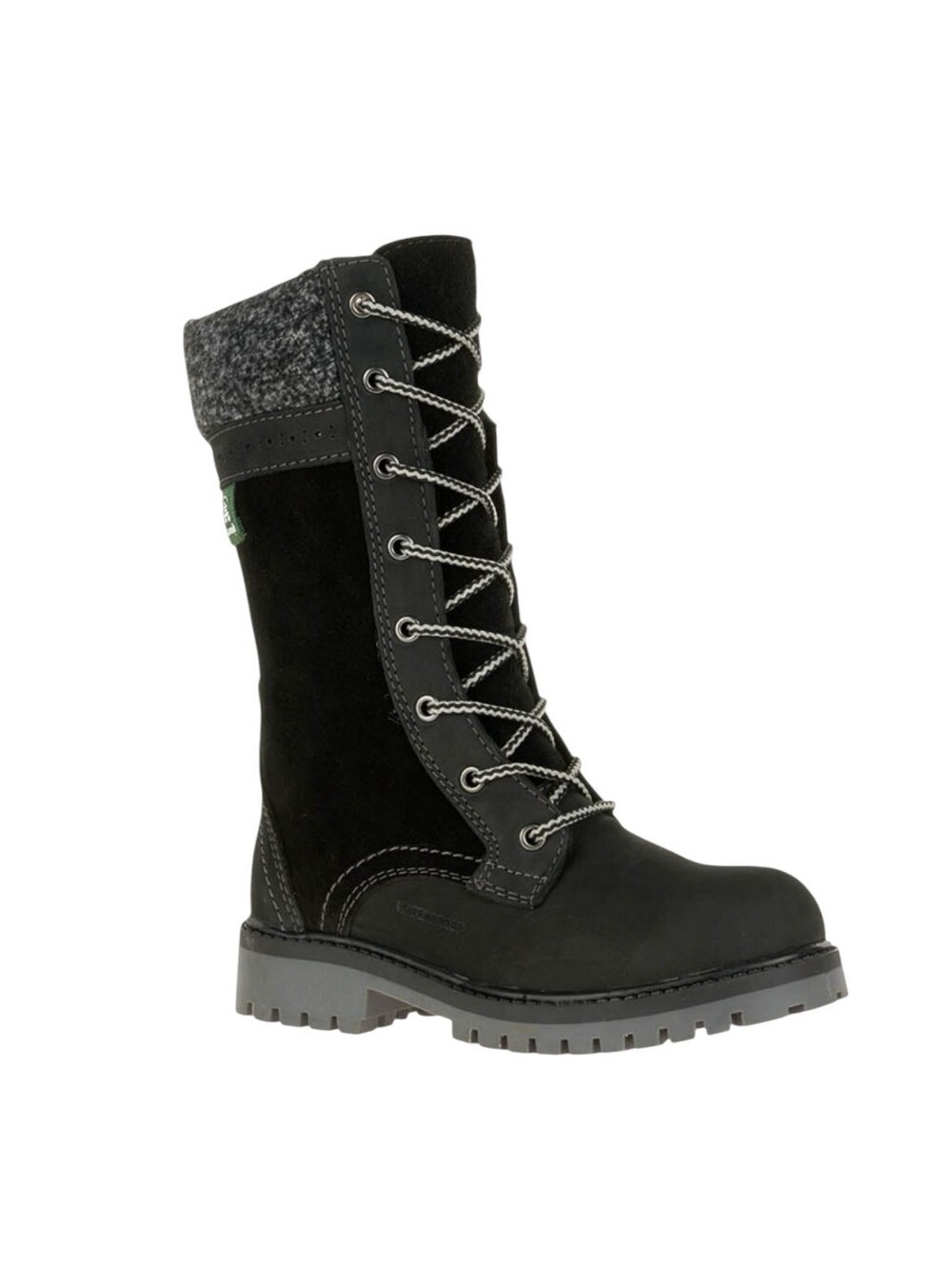 Kamik Girls Black Lace-Up Tall Takoda 2 Insulated Winter Boots Size 5